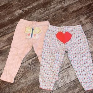 two set of girl legging with design on butt